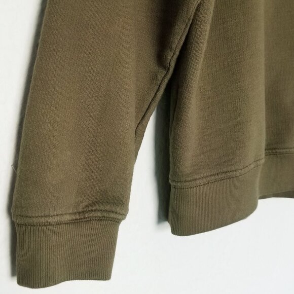 AG Adriano Goldschmied Olive Army Green Crewneck Sweatshirt Elba Womens S Cotton - Picture 7 of 13